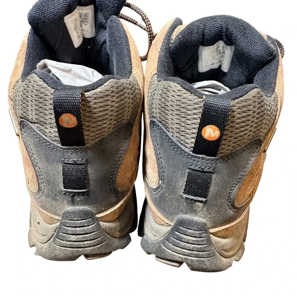 Merrell Moab 3 Mid Hiking Boots Mens 10.5 Brown Suede Vibram J035839